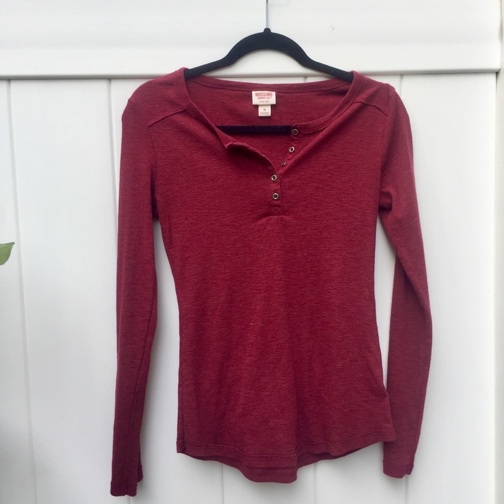Mossimo Red Henley